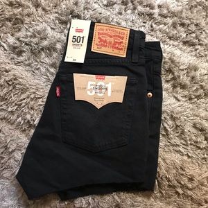 Levis 501 Black High Waisted Short